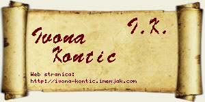 Ivona Kontić vizit kartica